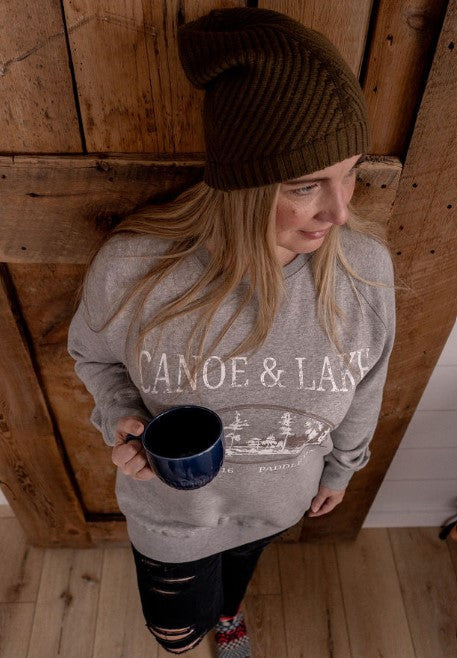 Heritage Collection - Raglan Shoulder Regular Length Crew - Heathered Grey