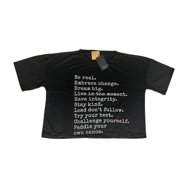 The Weekender Boxy Tee - Values - Black