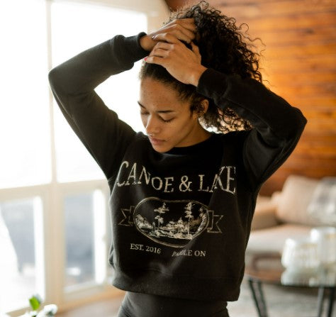 Heritage Collection - Woman's Crop Crew  - Black