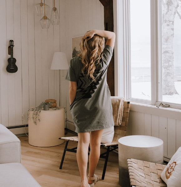 Camp Tee Dress - Grey - Southwest