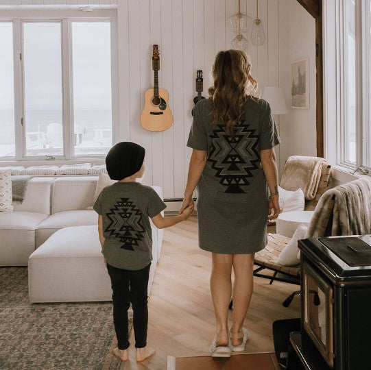 Camp Tee Dress - Grey - Southwest