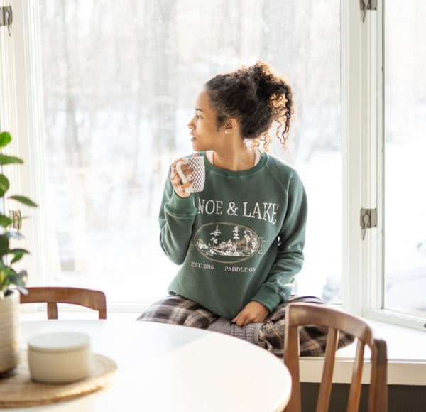 Heritage Collection - Raglan Shoulder Regular Length Crew - Varsity Green
