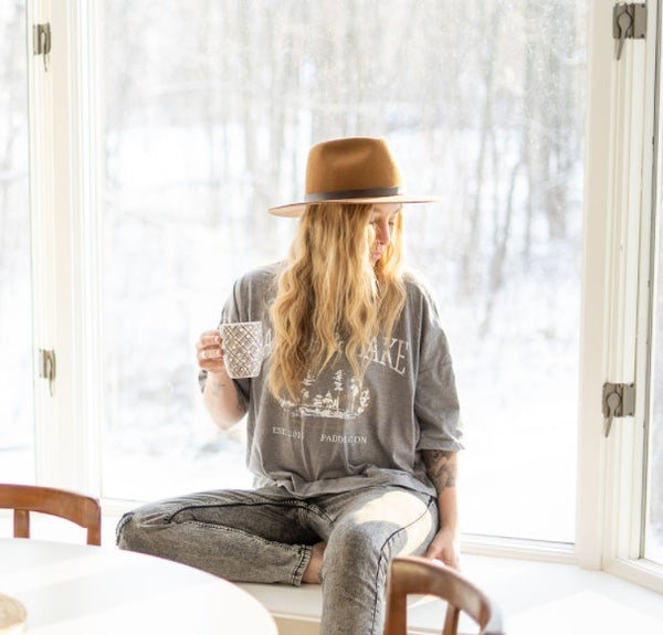 Heritage Collection - The Weekender Boxy Tee - Heathered Grey
