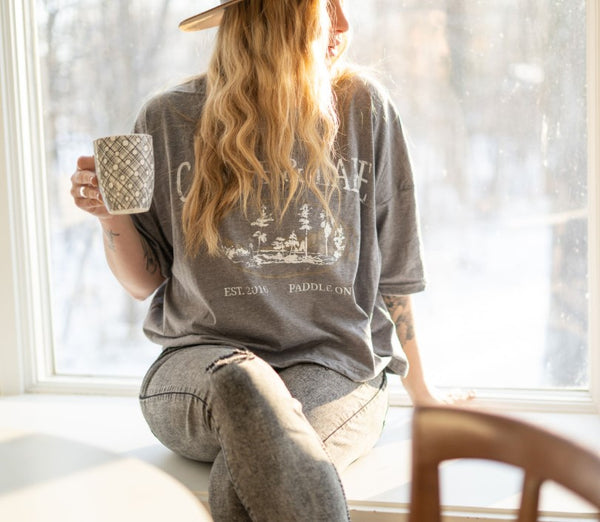 Heritage Collection - The Weekender Boxy Tee - Heathered Grey