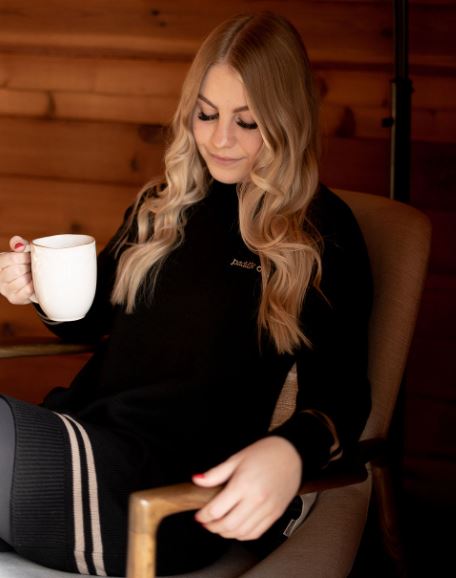 Knit Sweater Dress - Canoe & Lake Exclusive - Black & Sand