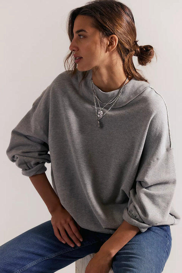 We The Free Palm Springs Pullover (Heather Grey) - Free People