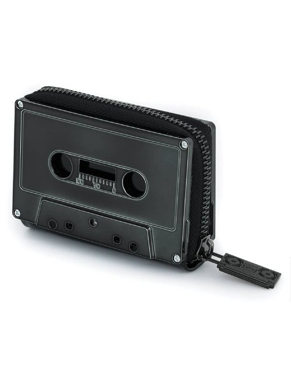 Retro Cassette Wallet | 80s Card Holder Coin Purse | Black