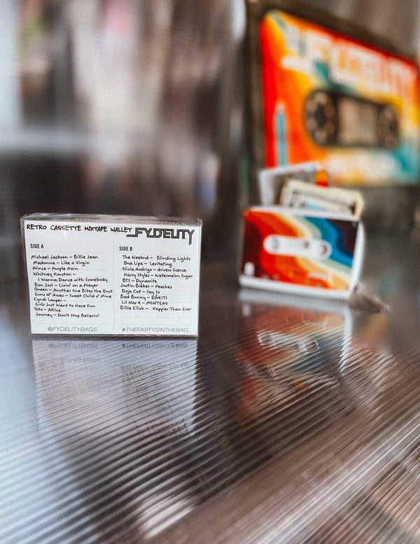 Retro Cassette Wallet | 80s Card Holder Coin Purse | Groovy