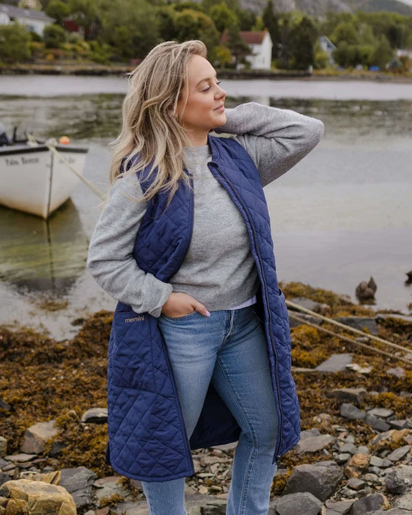 Mernini Long Liner Vest - Midnight Blue