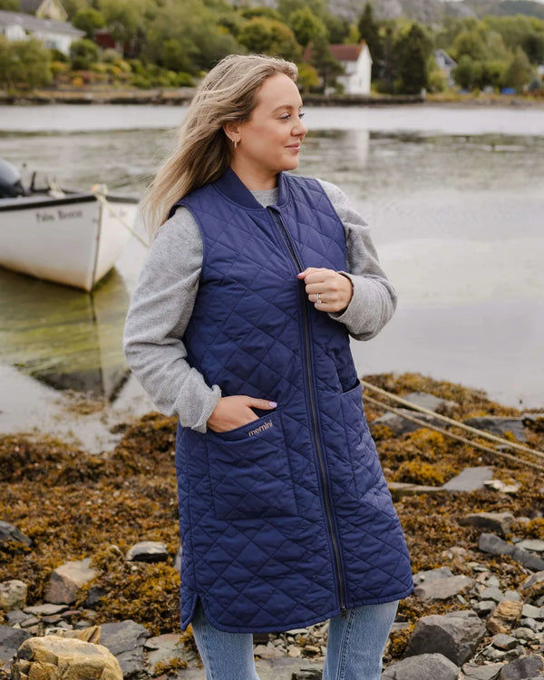 Mernini Long Liner Vest - Midnight Blue