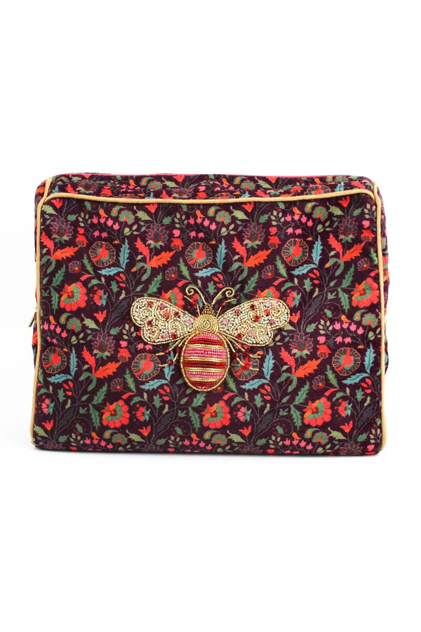 My Doris UK - PINK & GOLD BEE PATTERNED LARGE POUCH