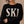 Load image into Gallery viewer, SKI Knit Sweater - Black / White Lettering

