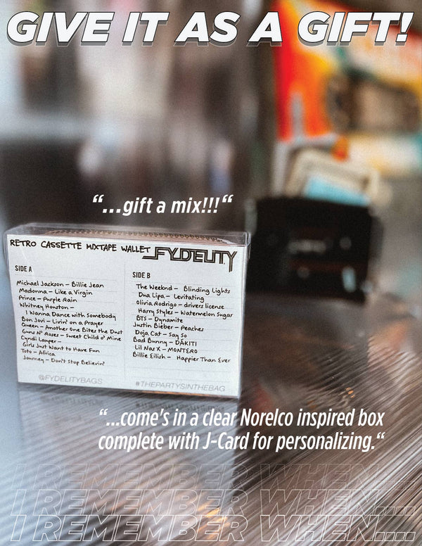 Retro Cassette Wallet | 80s Card Holder Coin Purse | Black