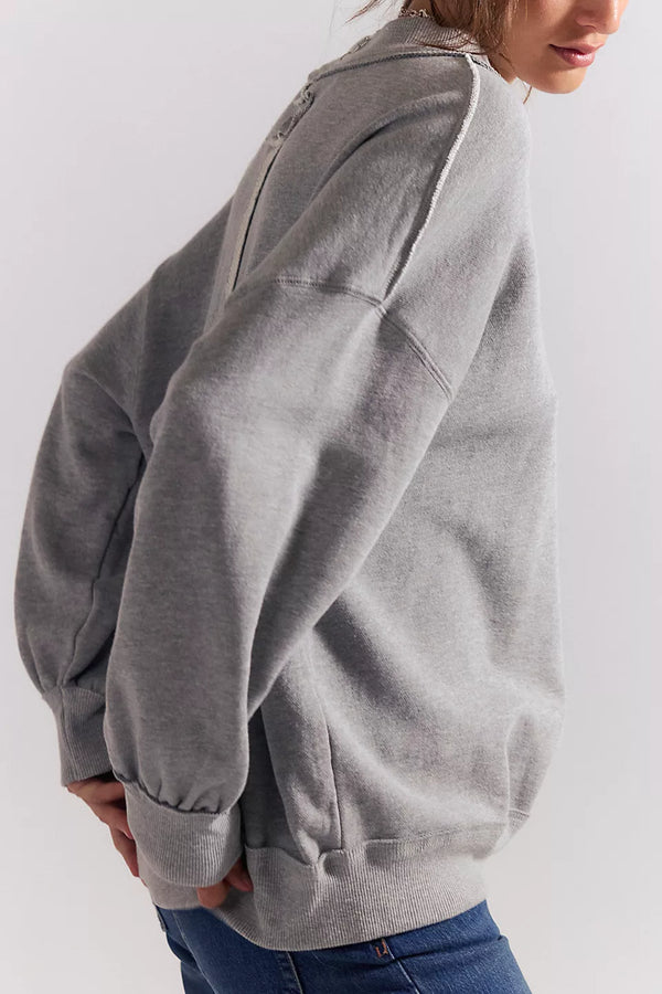 We The Free Palm Springs Pullover (Heather Grey) - Free People
