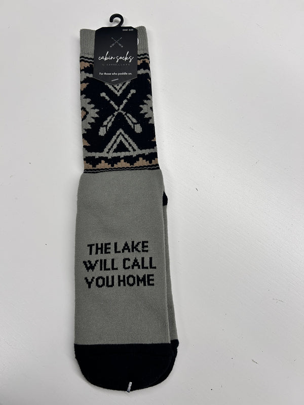 Cabin Socks - The lake will call you home