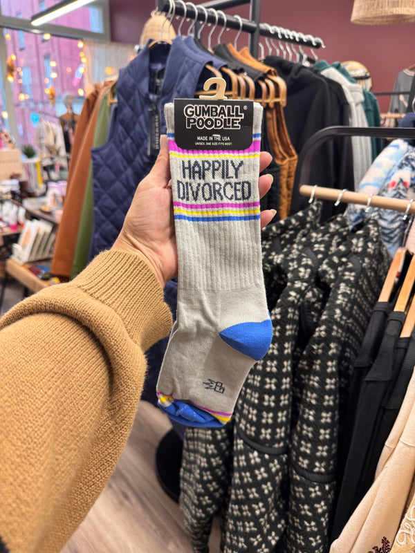 Happily Divorced Gym Crew Socks