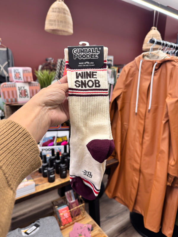 Wine Snob Gym Crew Socks