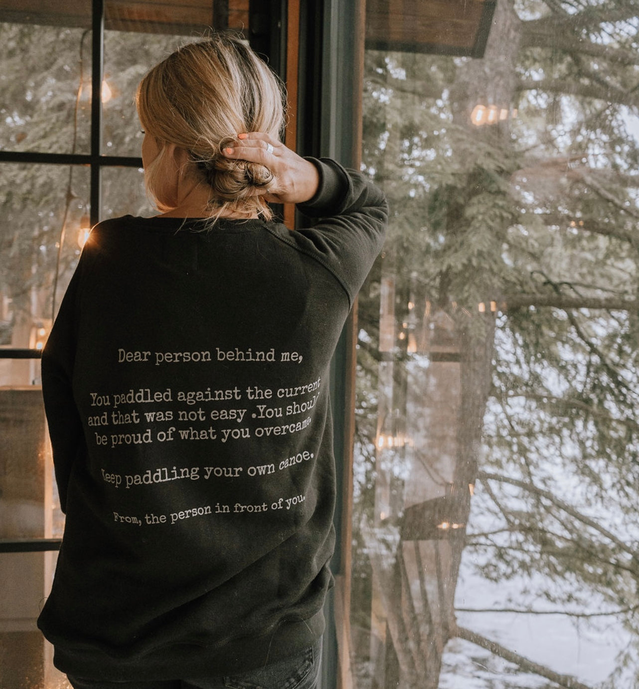 Keep paddling on stranger - Raglan Shoulder Regular Length Crew