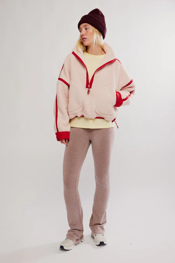 Free People - Mountain High Half-Zip Fleece - Ballet Slipper