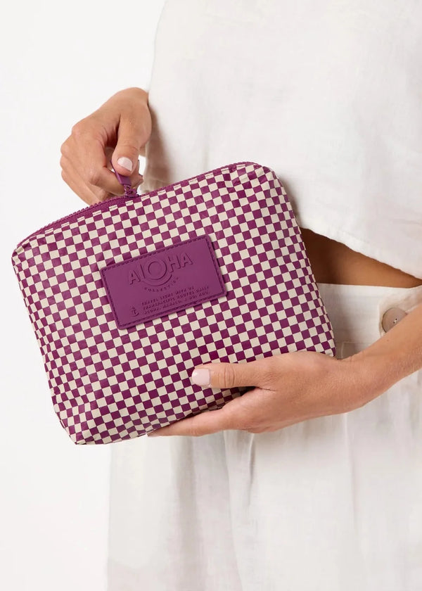 Aloha Small Size Pouch - Tiny Check