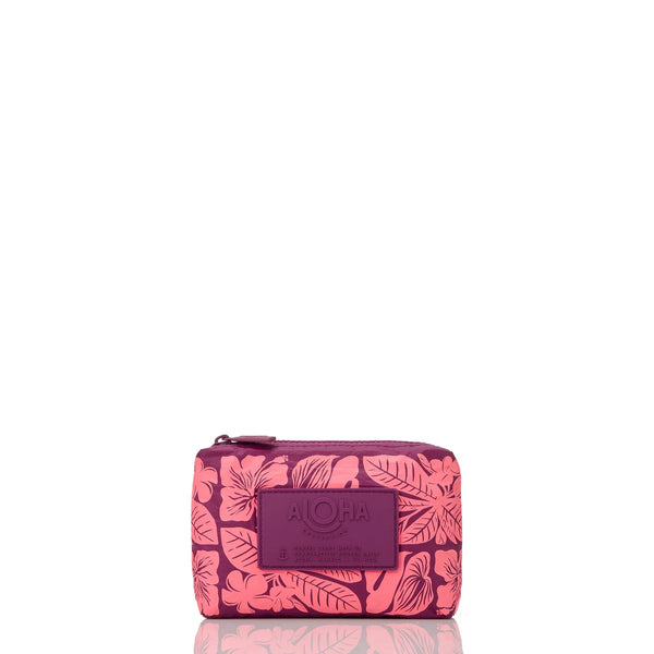 Aloha Mini Size Pouch -  Punahele - Tropical On Plum