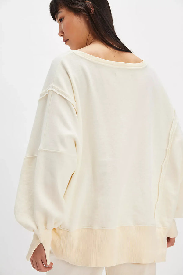 Free People - Graphic Camden Pullover/Sardine Combo