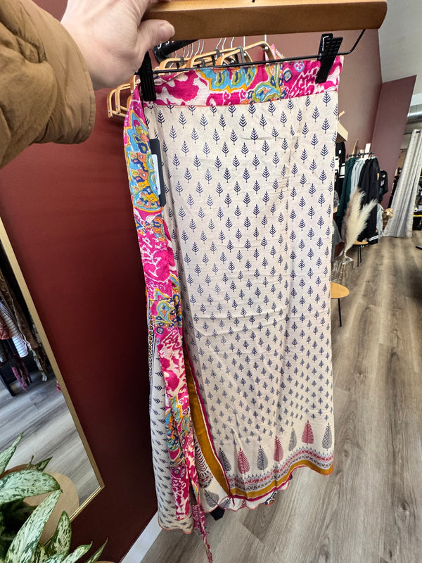 Recycled Silk Reversible Skirt