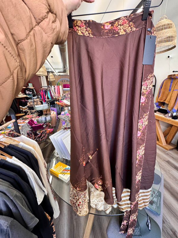 Recycled Silk Reversible Skirt
