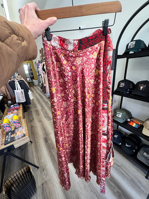 Recycled Silk Reversible Skirt