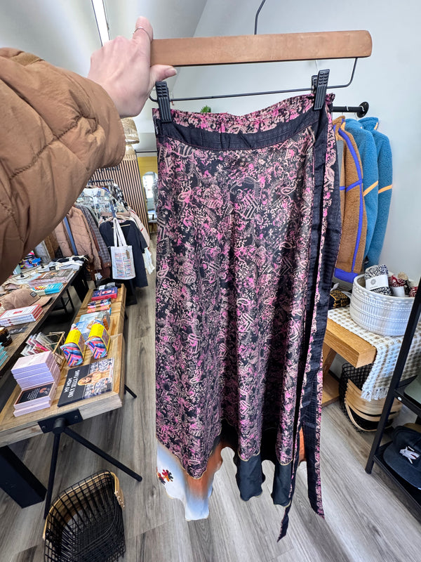 Recycled Silk Reversible Skirt