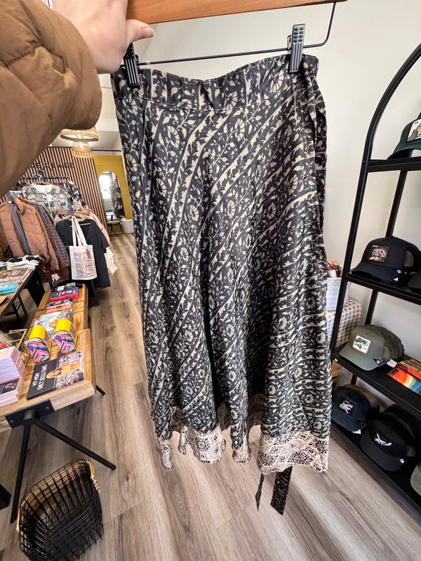 Recycled Silk Reversible Skirt