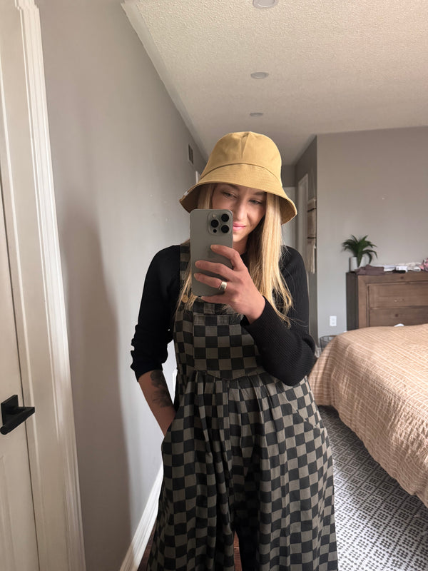 Denim Wide Brim Bucket Hat