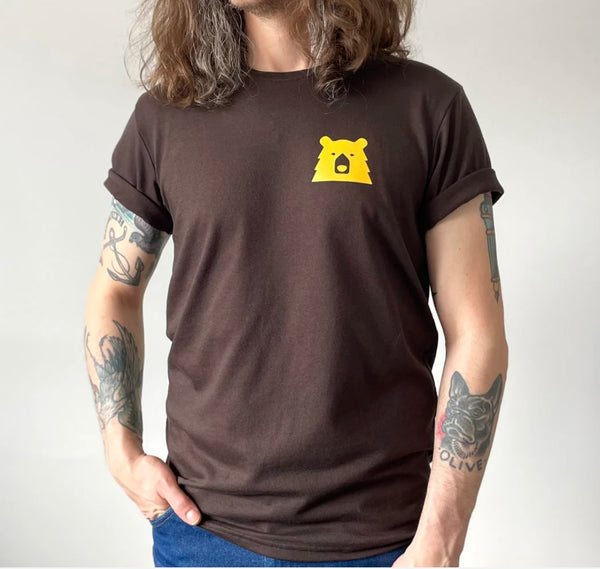 North Standard Unisex Parks & Rec Tee - Brown with Golden Yellow