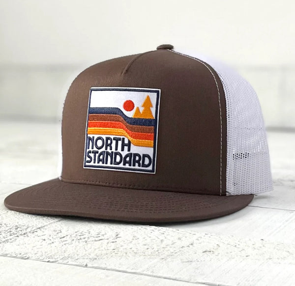 North Standard - Adult Brown Waves Mesh snapback Hat