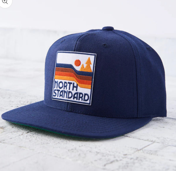 North Standard - Adult Navy Waves Snapback Hat