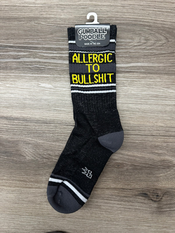 Allergic To Bullshit Gym Crew Socks
