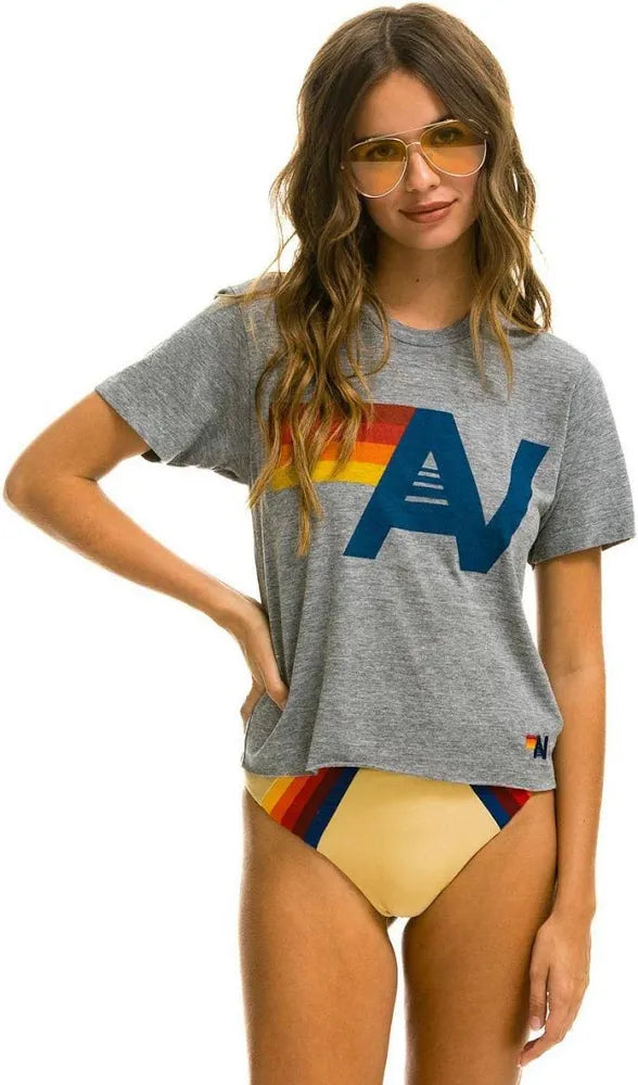 Logo Boyfriend Tee - Heather Grey