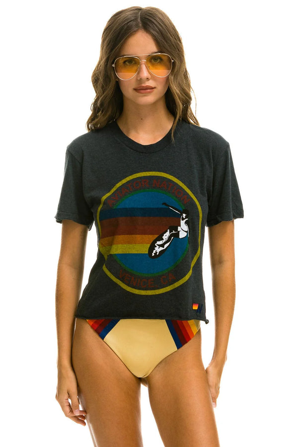 Aviator Nation Boyfriend Tee - Charcoal