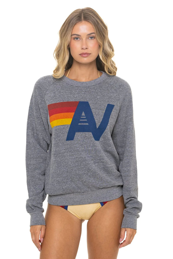 Aviator Nation Logo Crew Shirt - Heather Grey