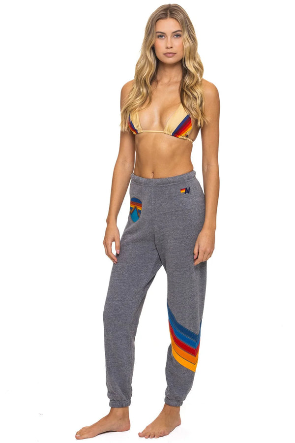 Aviator Nation -Mountain Stripe Joggers Women’s  - Heather Grey (Copy) (Copy)