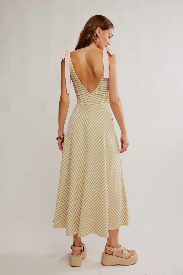 Free People - Pink Cecelia Midi Dress
