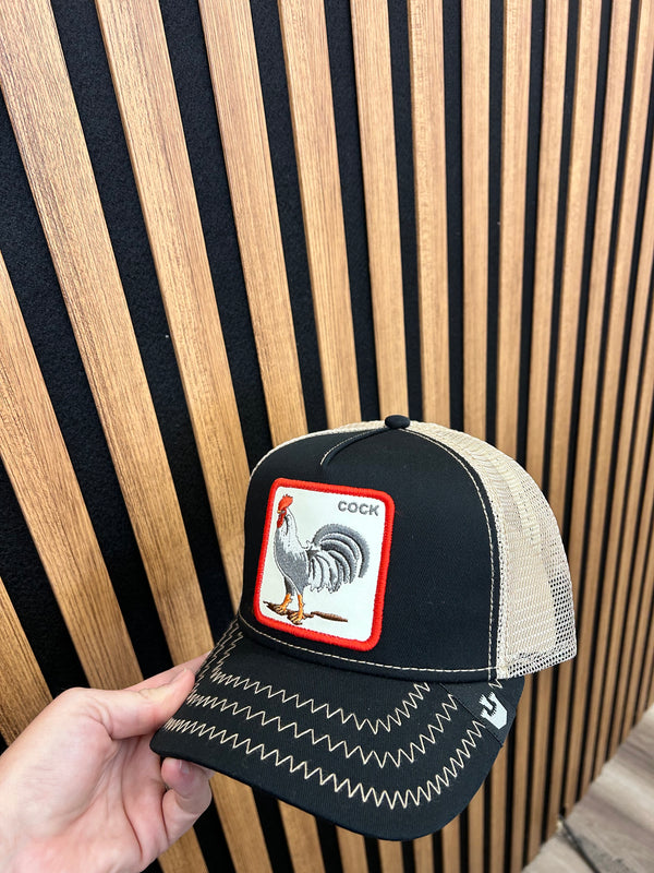 Goorin Bros - Cock (Rooster) Black & Ivory mesh back