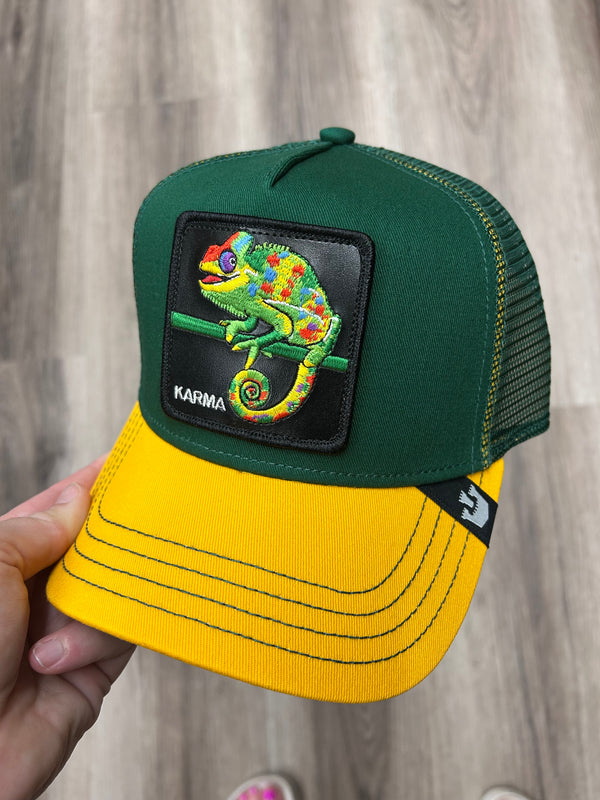 Goorin Bros - Karma - Green Hat & Mesh Back - Yellow brim