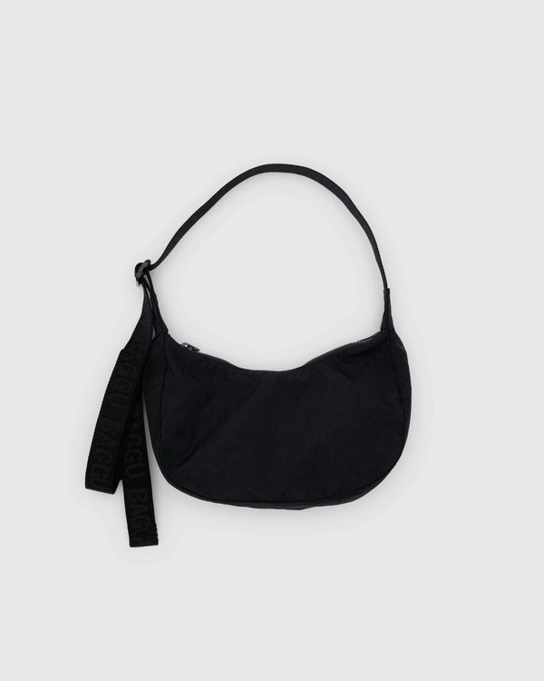 Small Crescent Nylon Bag - Black