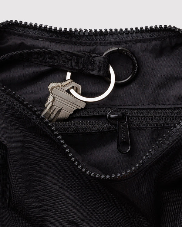 Small Crescent Nylon Bag - Black