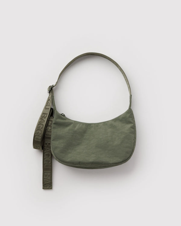 Small Crescent Nylon Bag - Casper Green