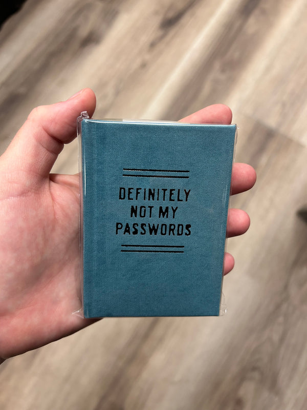 Definitely Not My Passwords Mini Book