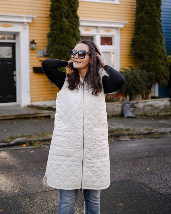 Mernini Long Liner Vest - Soft Cream