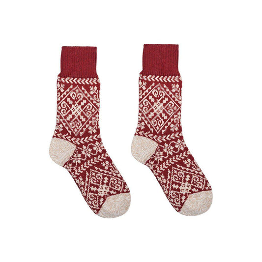 Nordic Wools Cozy Socks Zelta Crimson