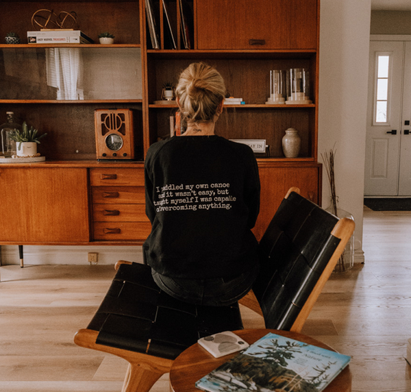 Canoe-Overcome Anything - Raglan Shoulder Regular Length Crew